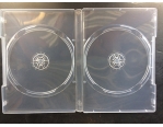 Бокс для 2 DVD диска 14mm полупрозрачный трей, глянцевая пленка