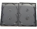 Бокс для 4 DVD дисков 14mm Black глянцевая пленка